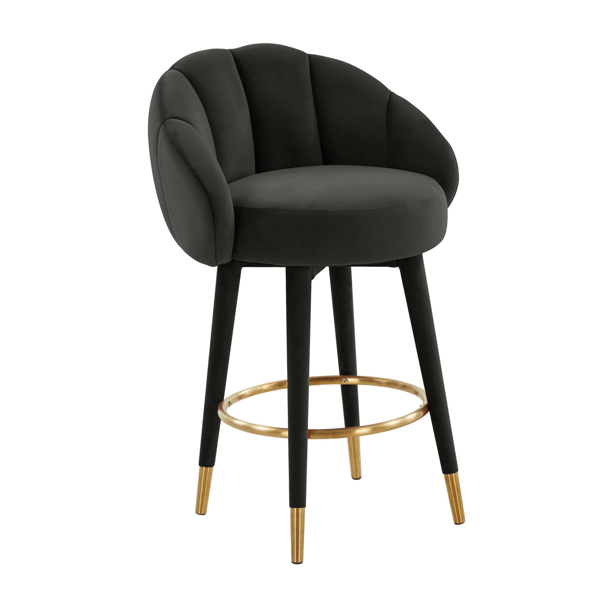 Myla Performance Velvet Swivel Stool