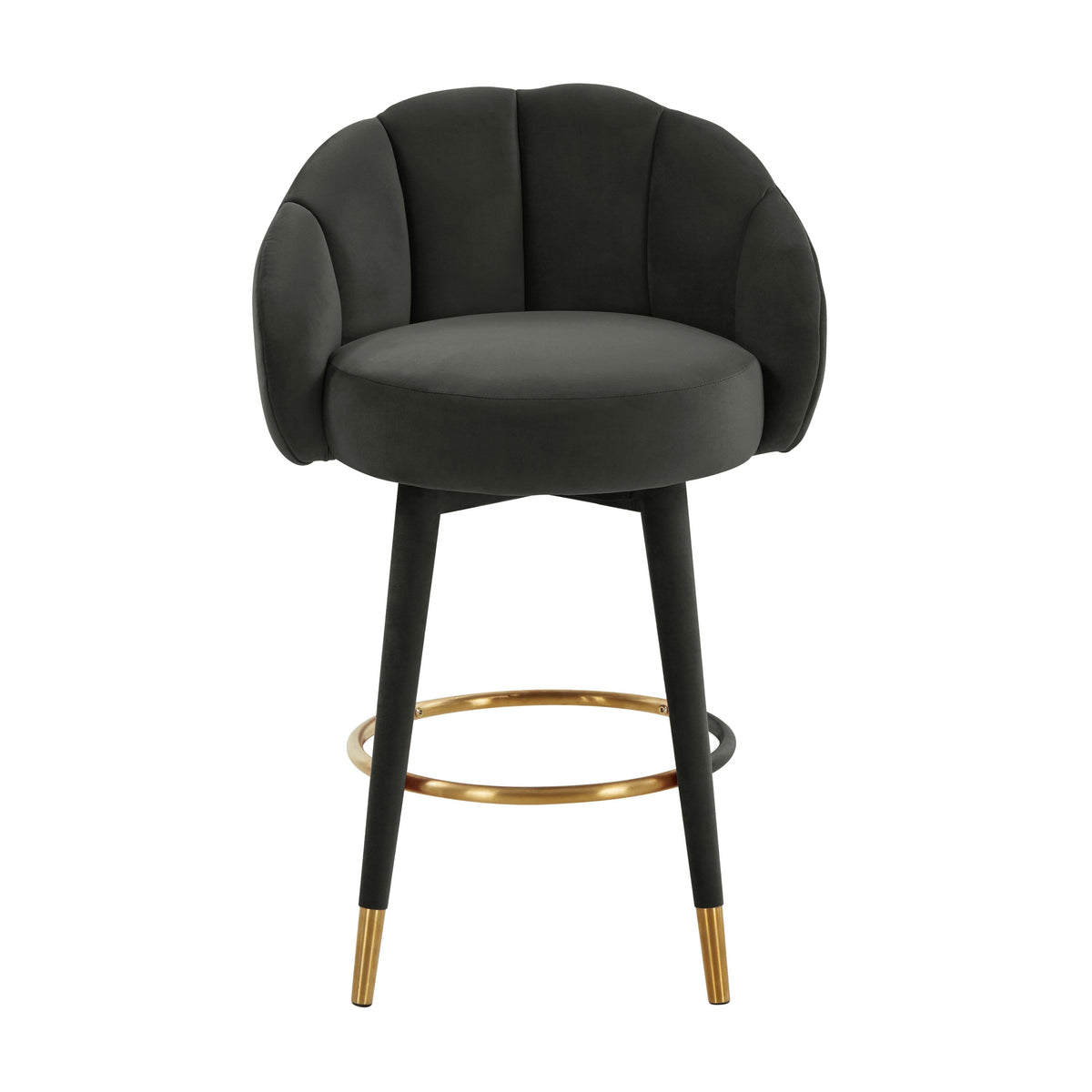 Myla Performance Velvet Swivel Stool