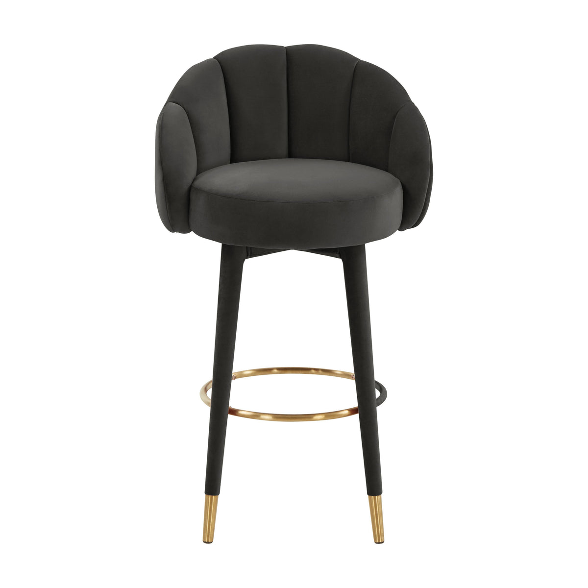 Myla Performance Velvet Swivel Stool