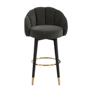 Myla Performance Velvet Swivel Stool