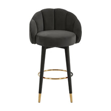Myla Performance Velvet Swivel Stool