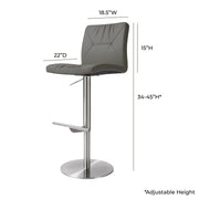 Paddy Performance Vegan Leather Adjustable Stool