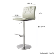 Paddy Performance Vegan Leather Adjustable Stool