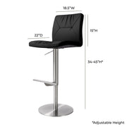 Paddy Performance Vegan Leather Adjustable Stool