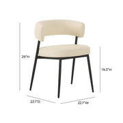 Maxine Cream Performance Vegan Leather Dining Chair