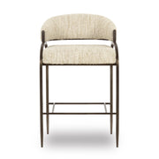 Tatum Taupe Textured Performance Boucle Counter Stool