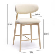 Zinea Performance Textured Velvet Counter Stool