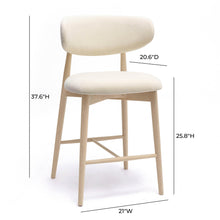 Zinea Performance Textured Velvet Counter Stool