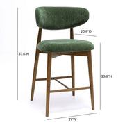 Zinea Performance Textured Velvet Counter Stool