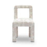 Hazel Cream Patterned Performance Jacquard Dining Chair