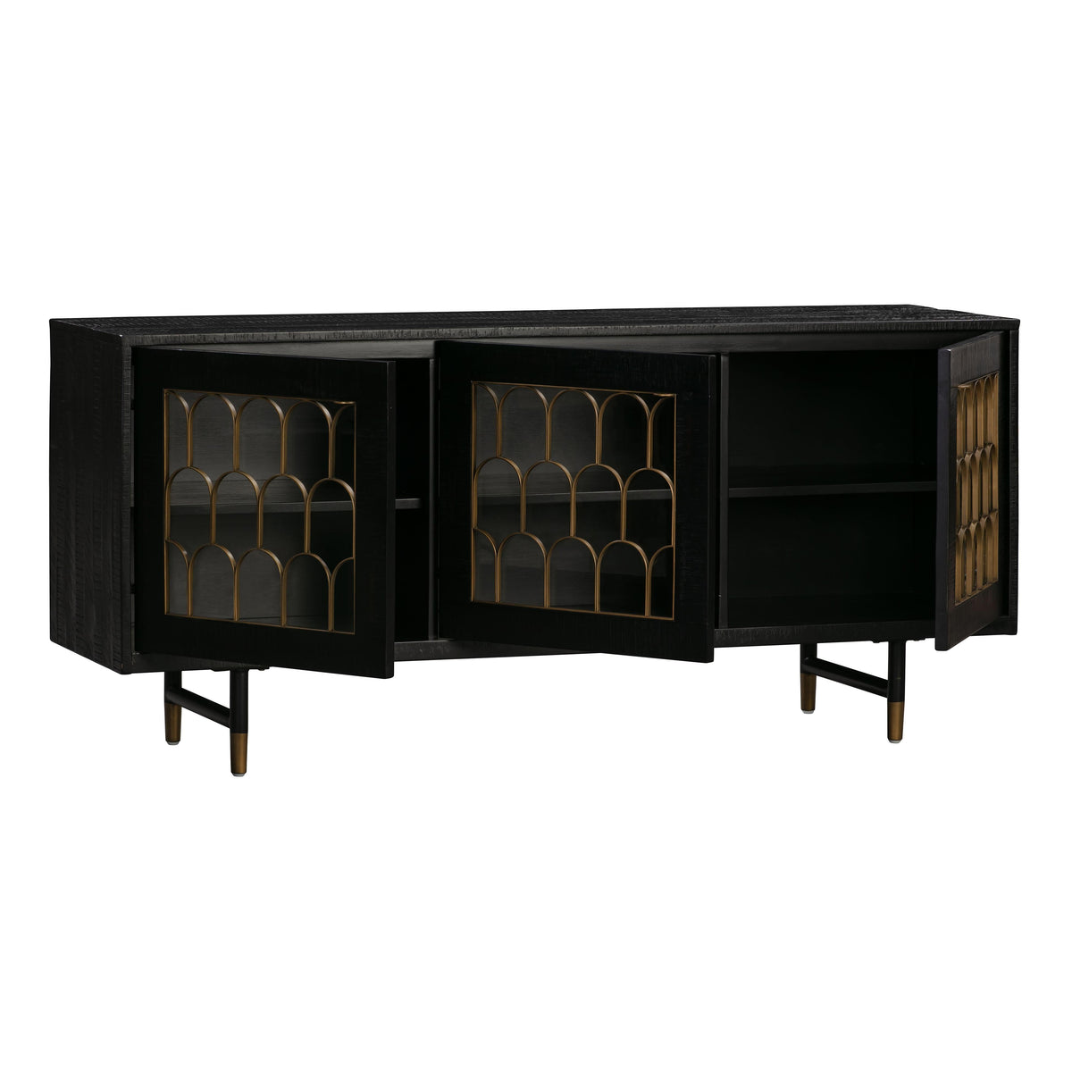 Gatsby 66" Black Acacia Wood Buffet