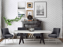 Beatrix Grey Performance Velvet Dining Chair - Silver Legs