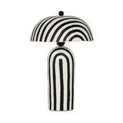 Maiori Striped Papier Mache Table Lamp