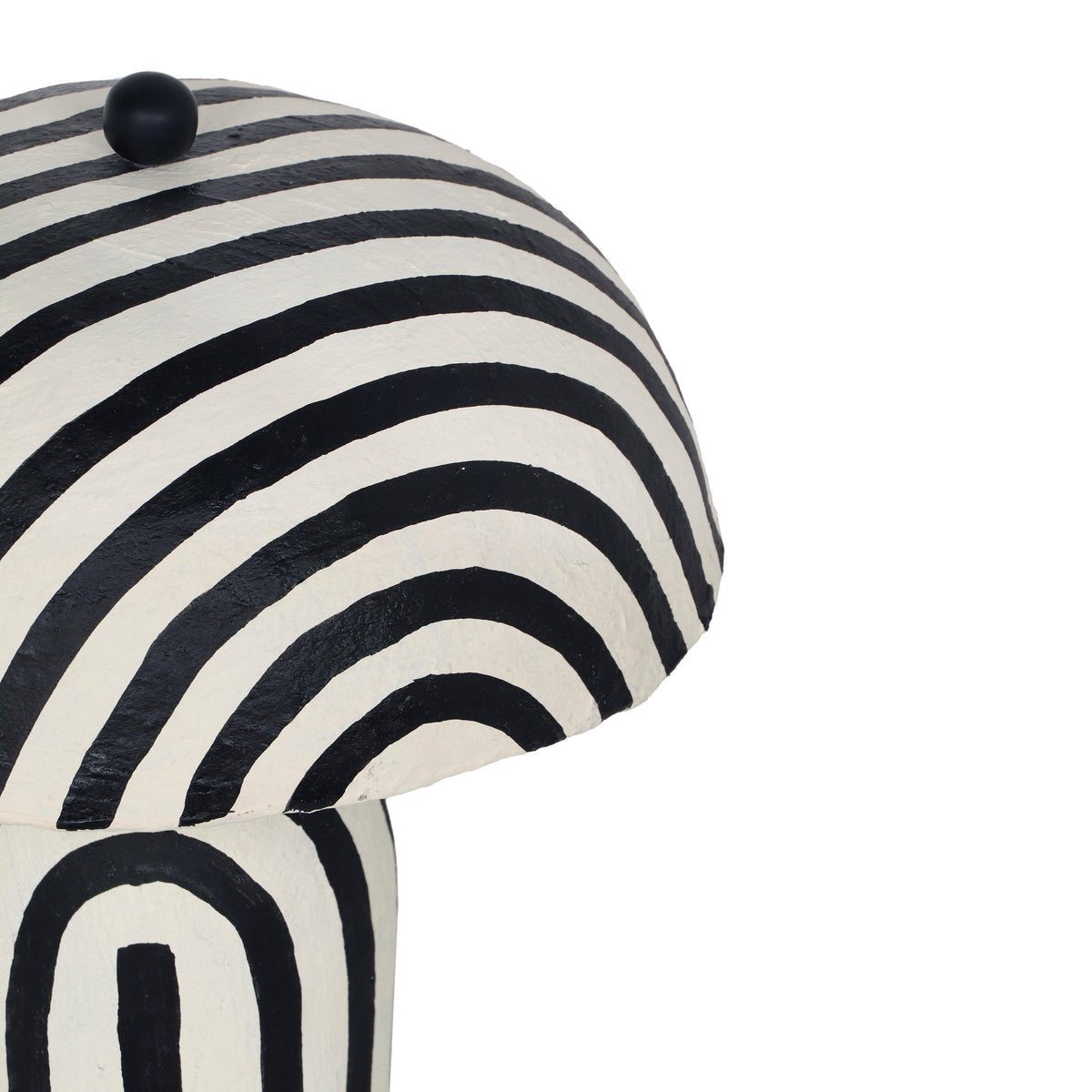 Maiori Striped Papier Mache Table Lamp