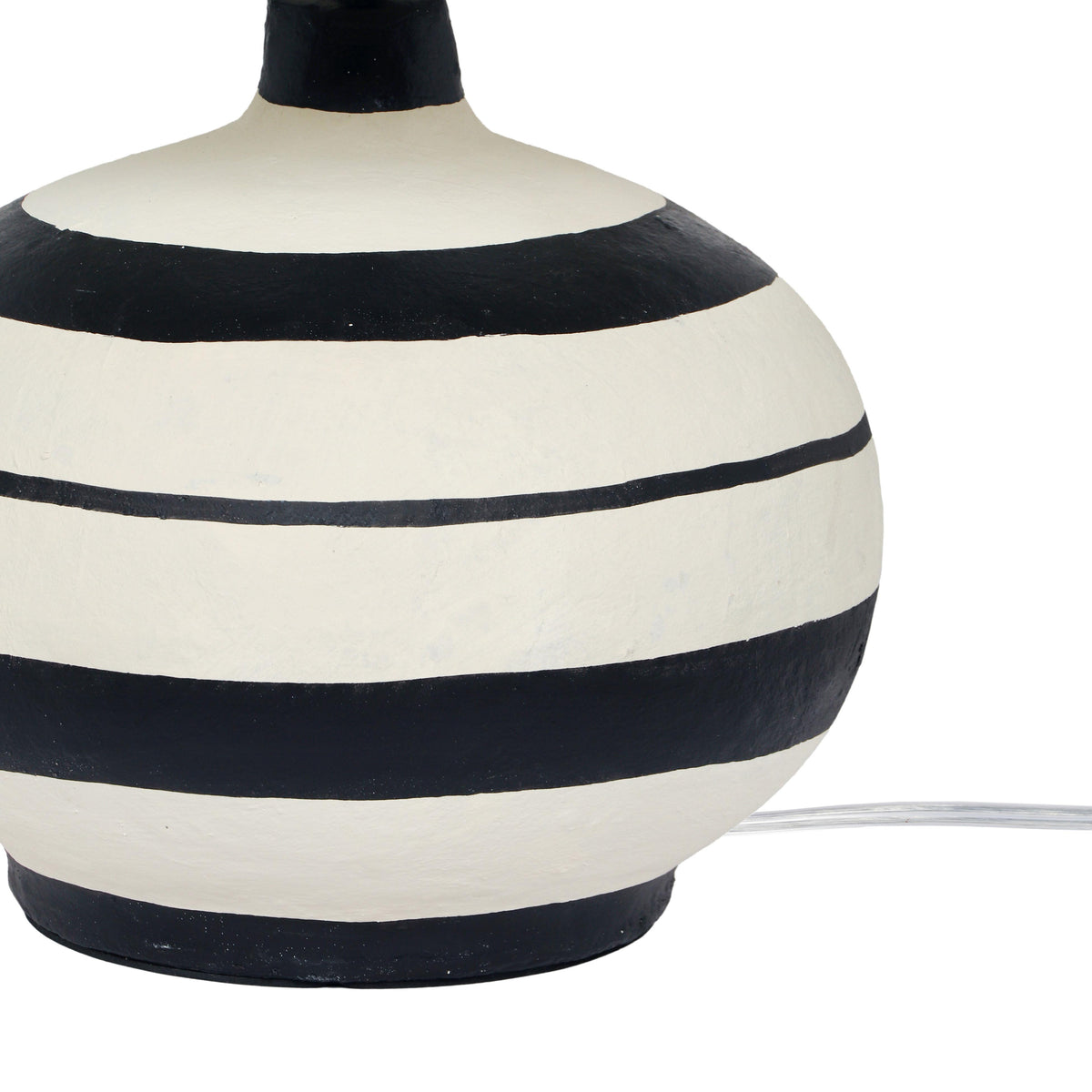 Positano Striped Papier Mache Table Lamp