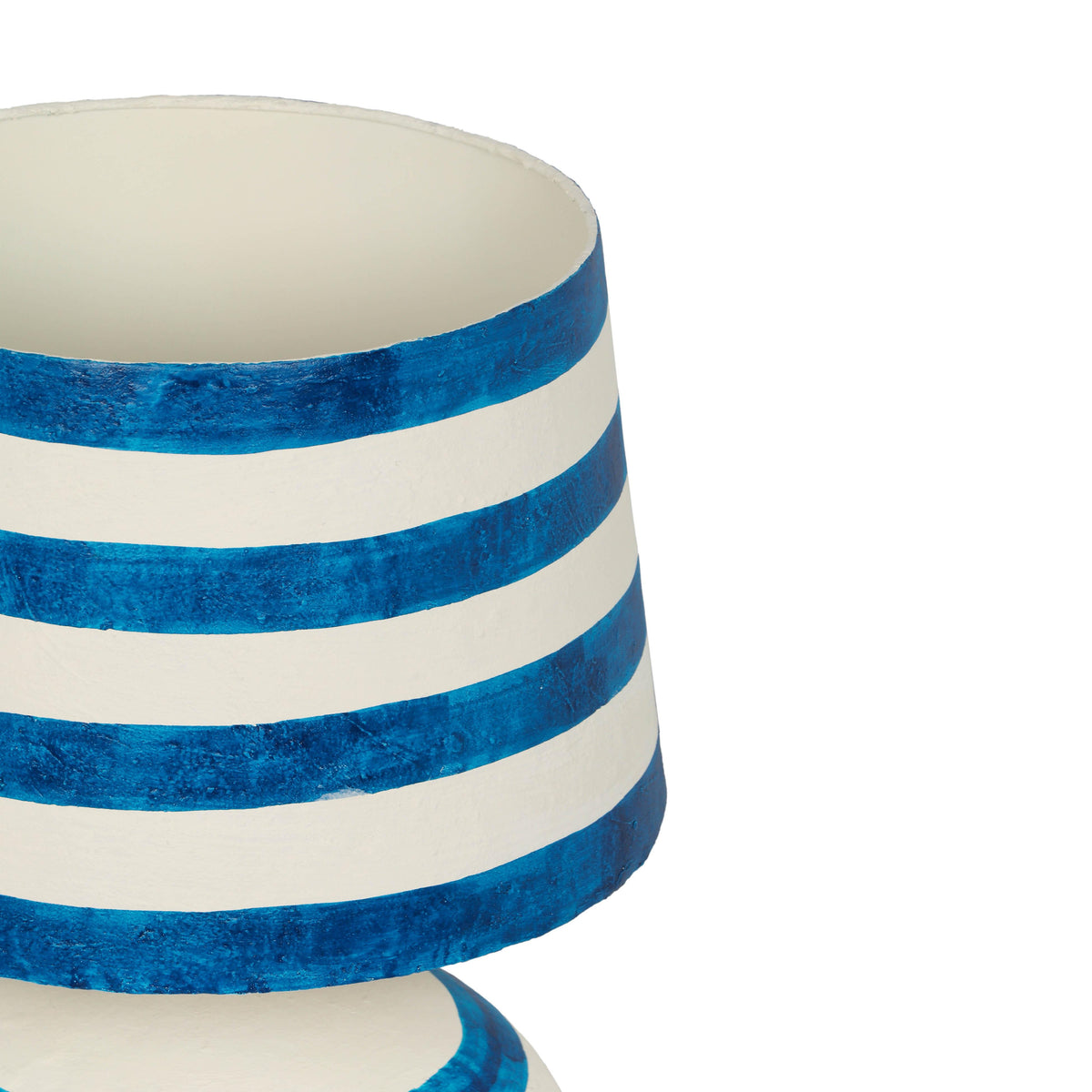 Positano Striped Papier Mache Table Lamp