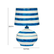 Positano Striped Papier Mache Table Lamp