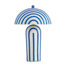 Maiori Striped Papier Mache Table Lamp