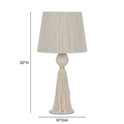 Samba White Cotton Table Lamp