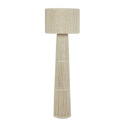 Tapered Natural Chenille Fiber Floor Lamp