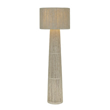 Tapered Natural Chenille Fiber Floor Lamp