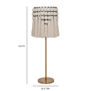 Tutu Cream Cotton Tasseled Floor Lamp