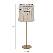 Tutu Cream Cotton Tasseled Floor Lamp