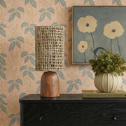 Kombu Natural Raffia and Wood Small Table Lamp