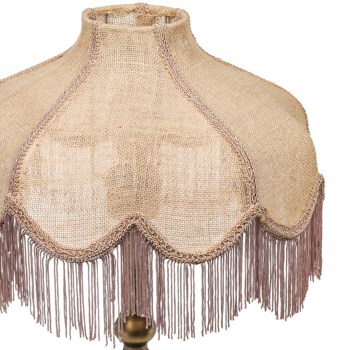 Buchanan Jute Fringed Scalloped Table Lamp
