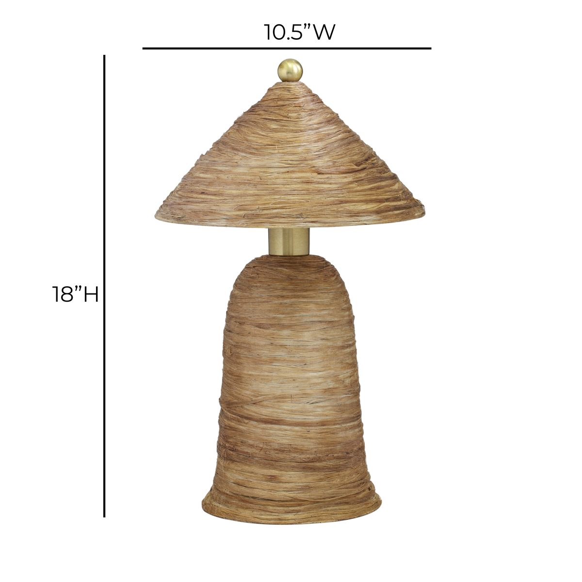 Coco Natural Coconut Fiber Pointed Table Lamp
