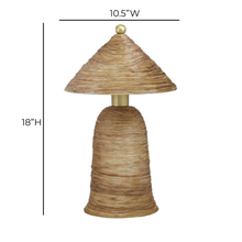 Coco Natural Coconut Fiber Pointed Table Lamp