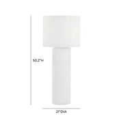 Cleopatra Cream Linen Floor Lamp