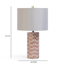 Lassy Pink Ribbon Capiz Shell Table Lamp