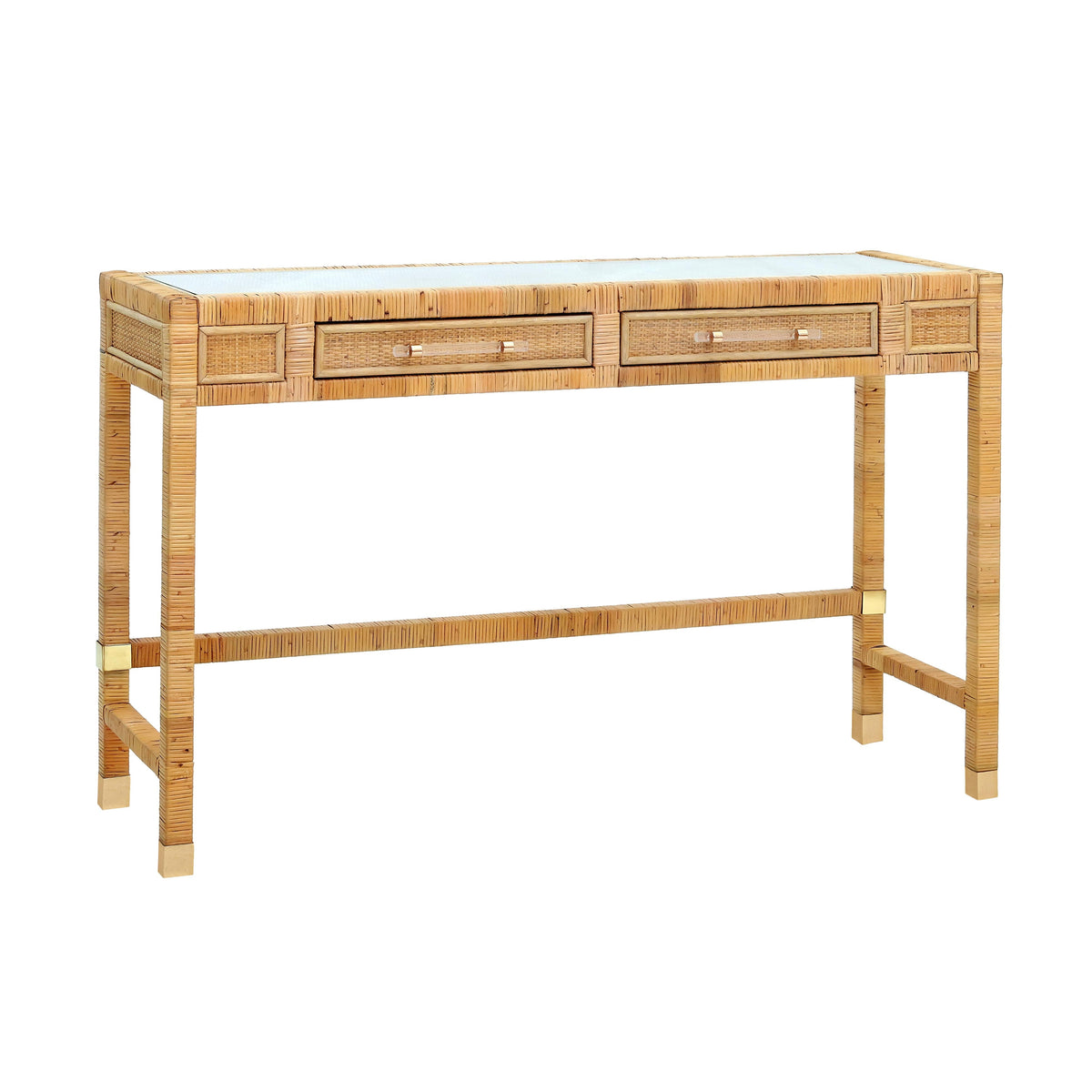 Amara 47" Woven Rattan Desk