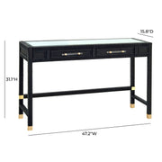 Amara 47" Woven Rattan Desk
