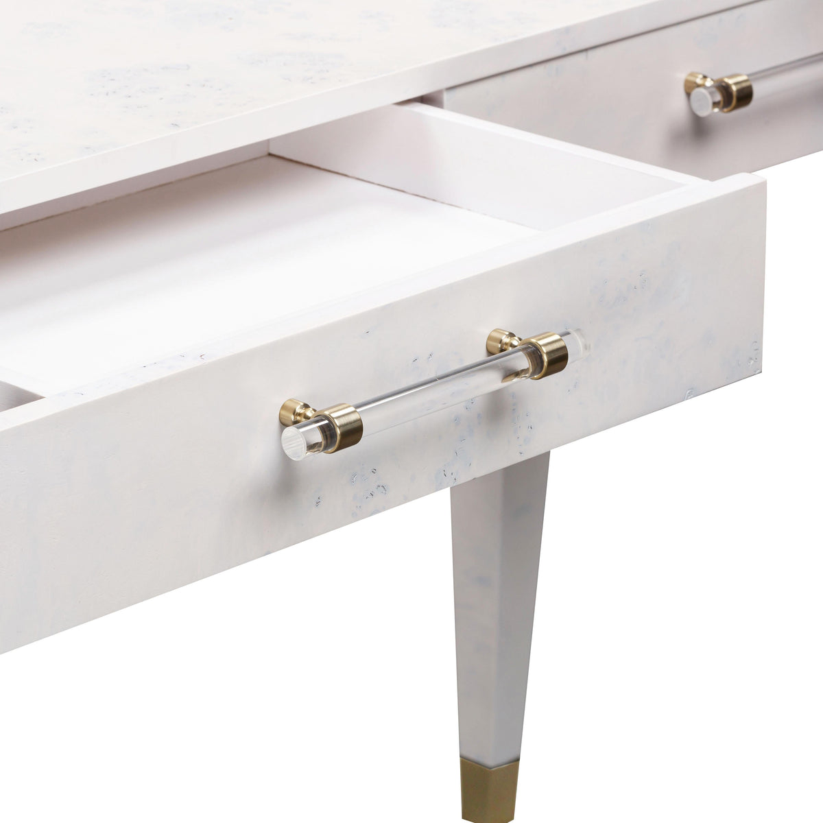 Brandyss 48" Burl 2-Drawer Work Desk