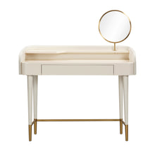 Penelope 45" Vegan Leather Wrapped Vanity Desk With Drawer