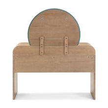 Moonrise 48 Natural Ash 2-Drawer Vanity Desk with Mirror