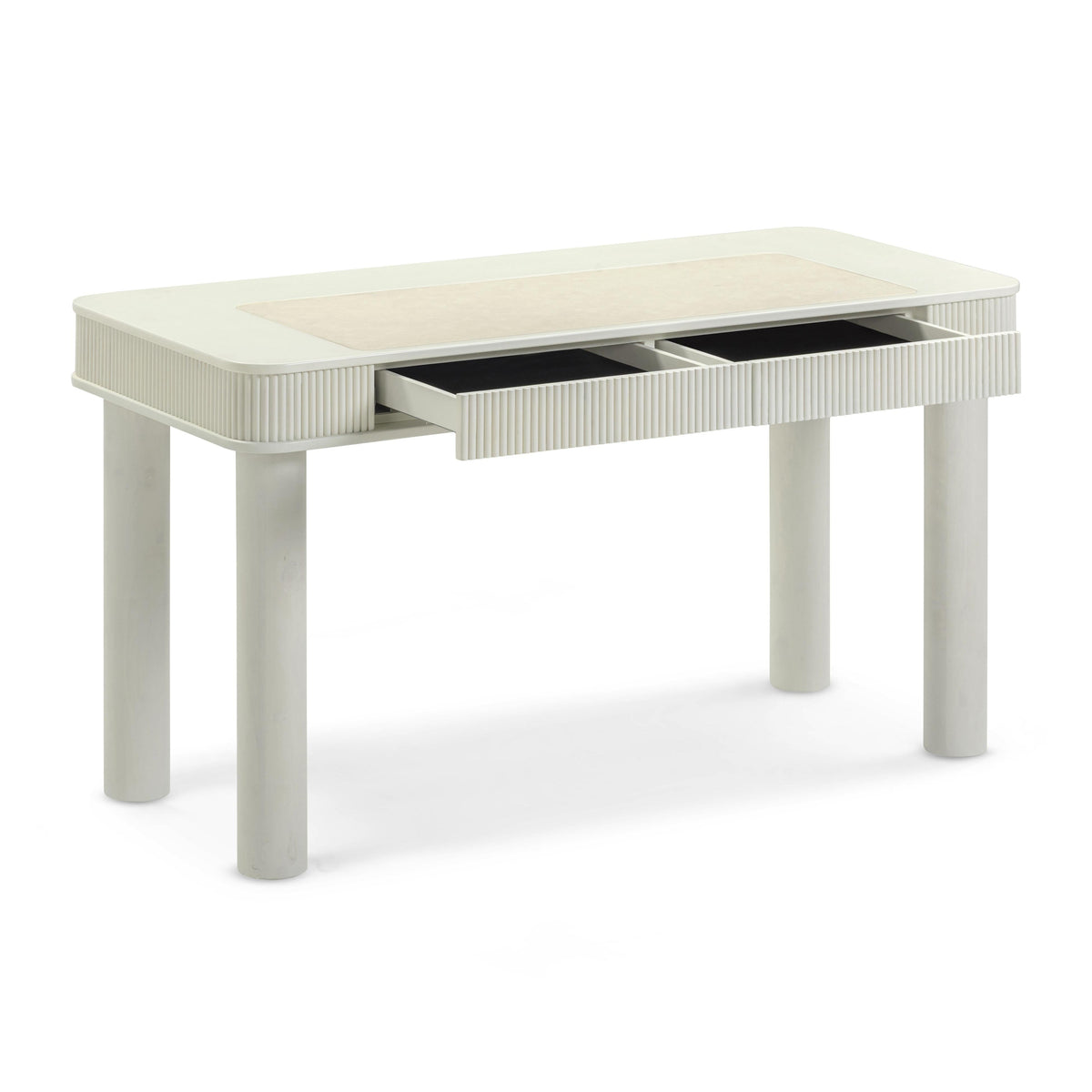 Sarah 55" Cream 2-Drawer Executive Work Desk