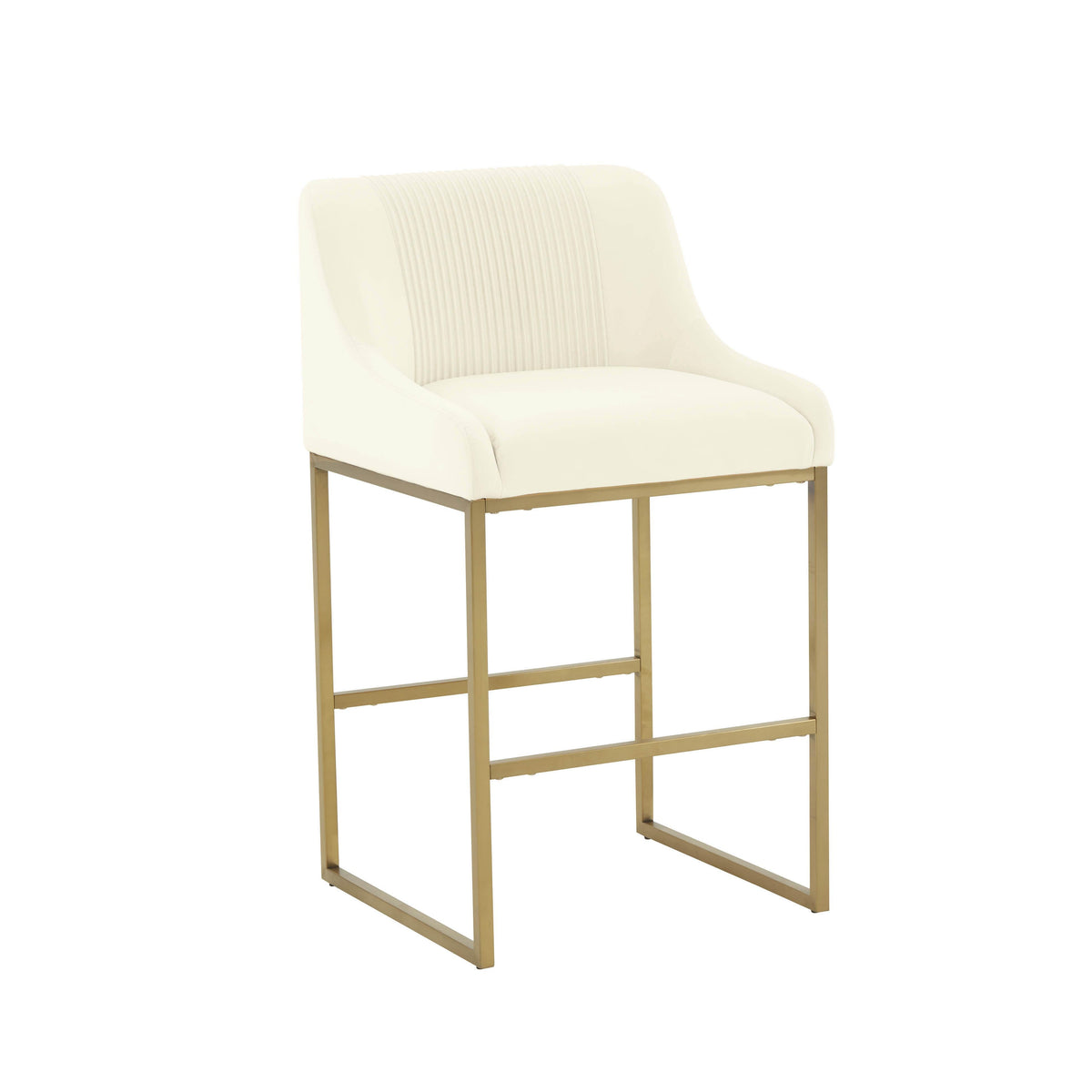 Lisa Pleated Performance Velvet Counter Stool by Inspire Me! Home Decor