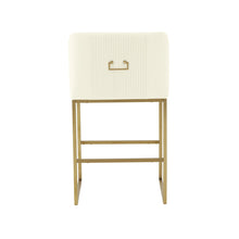 Lisa Pleated Performance Velvet Counter Stool by Inspire Me! Home Decor