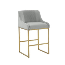 Lisa Pleated Performance Velvet Counter Stool by Inspire Me! Home Decor
