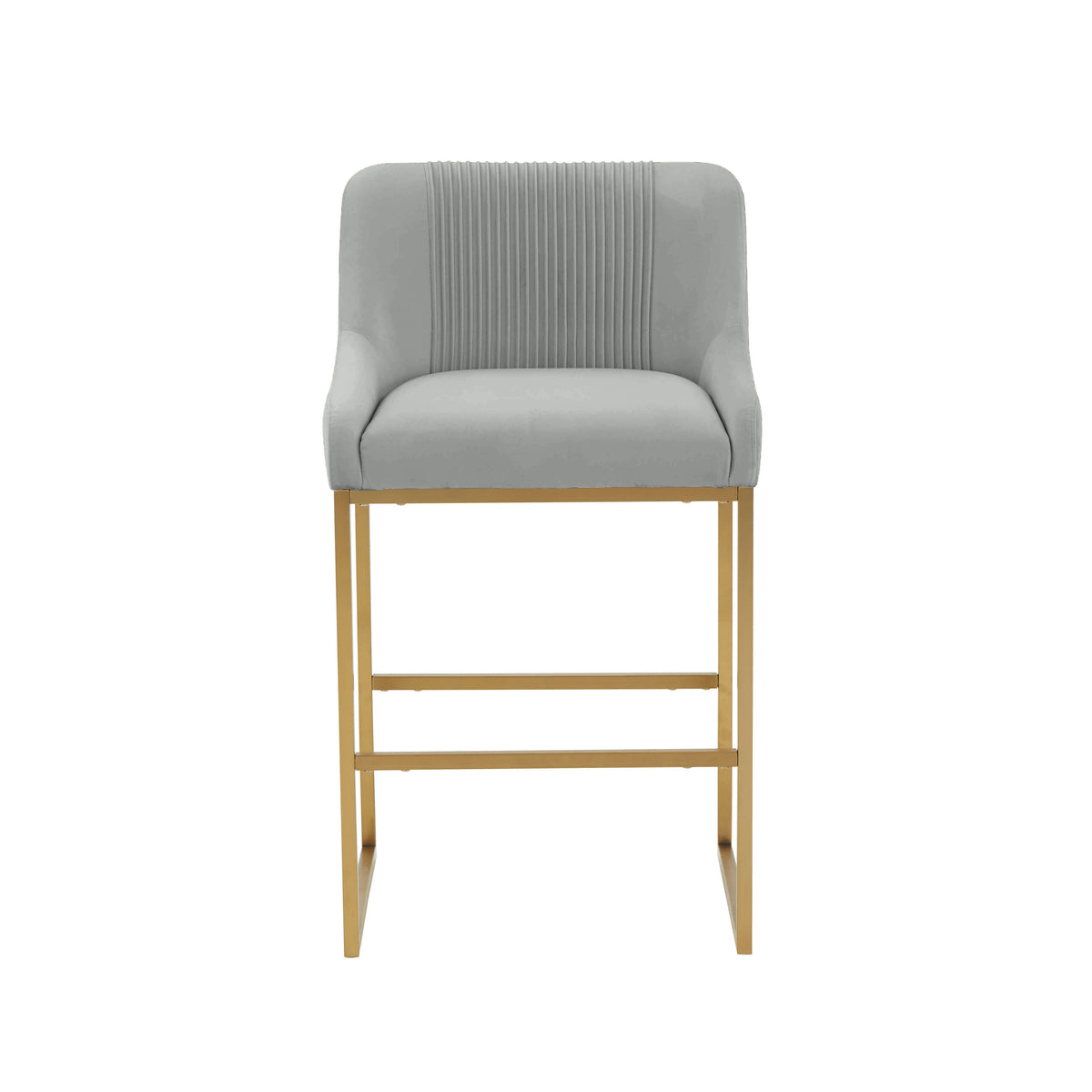Lisa Pleated Performance Velvet Counter Stool by Inspire Me! Home Decor