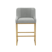 Lisa Pleated Performance Velvet Counter Stool by Inspire Me! Home Decor