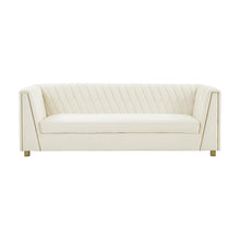 Wafa 87" Cream Performance Velvet Sofa by Inspire Me! Home Decor