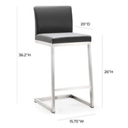 Parma Performance Vegan Leather Counter Stool - Set of 2