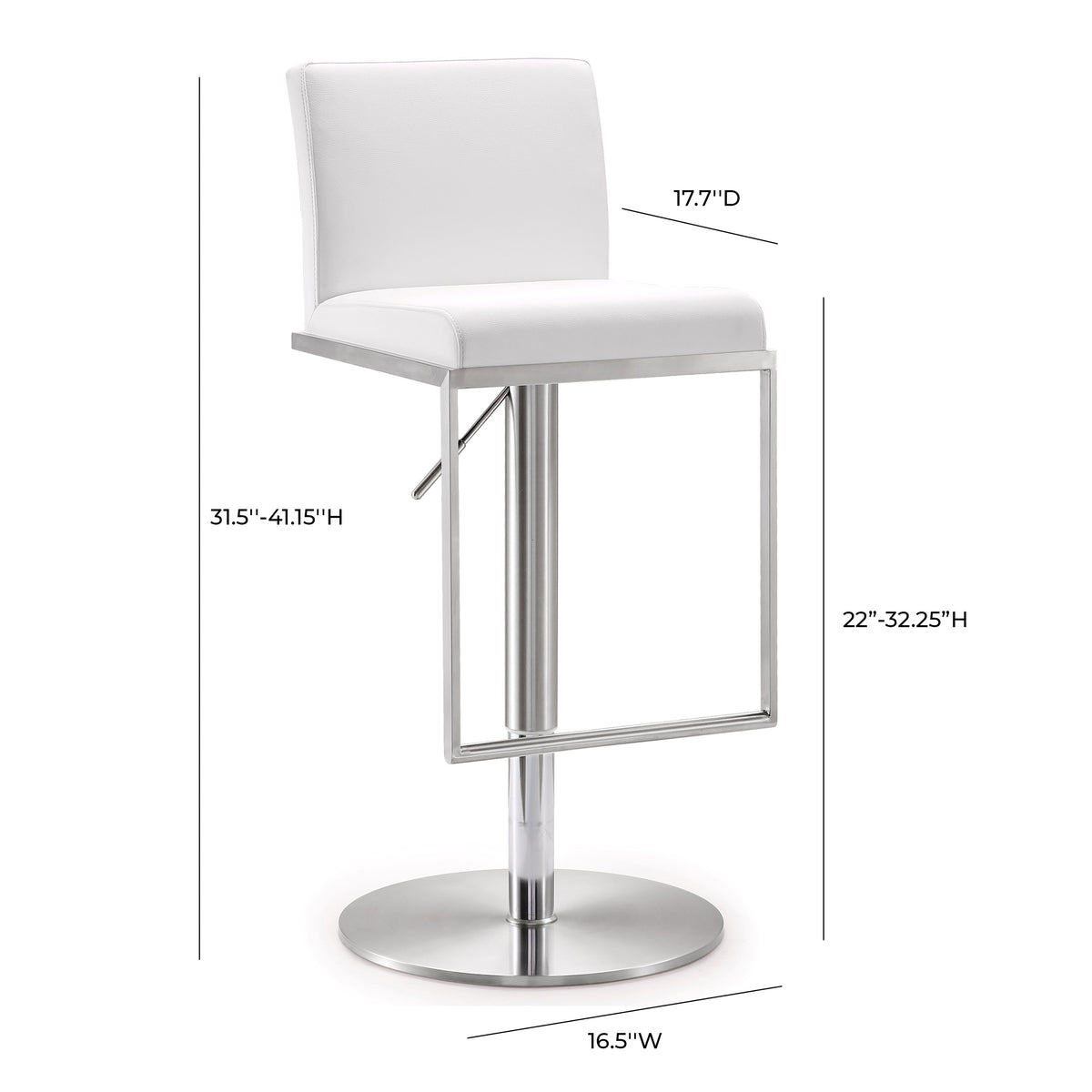 Amalfi Performance Vegan Leather Adjustable Stool