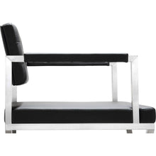 Director Performance Vegan Leather Stool with Silver Base
