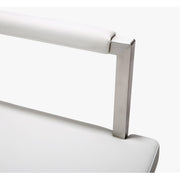 Director Performance Vegan Leather Stool with Silver Base