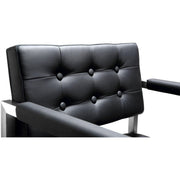 Director Performance Vegan Leather Stool with Silver Base